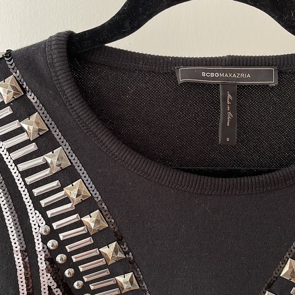 BCBG Black Jeweled Sweater - Picture 6 of 6
